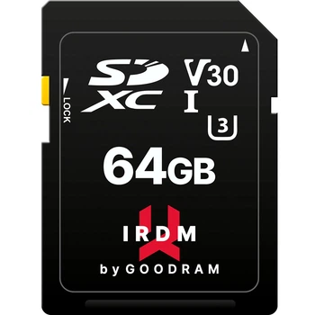 Карта памяти SDXC 64GB UHS-I/U3 Class 10 Goodram IRDM S3A0 R100/W40MB/s (IR-S3A0-0640R12)