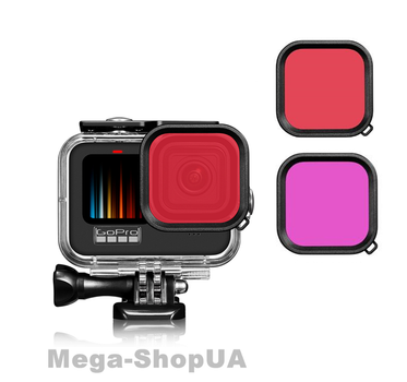 Защитный корпус чехол аквабокс для экшн камеры GoPro Hero 11 Black водонепроницаемый с двумя фильтрами FR56-2