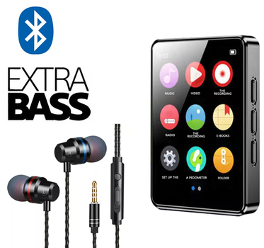 MP3/MP4 плеєр Bluetooth + вакуумні навушники. Мп3 / Мп4 плеєр з блютуз для спорту, бігу Jood U22-S6