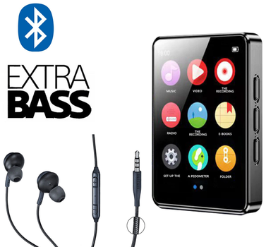 MP3 / MP4 плеер Bluetooth + вакуумные наушники. Мп3 / Мп4 плеер с блютуз для спорта, бега Jood U22-Z5