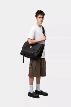 Большая сумка через плечо Carhartt Delta Shoulder Pouch чёрная.