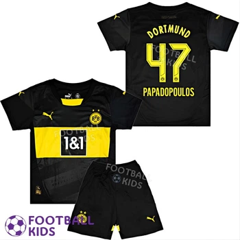 Дитяча футбольна форма PAPADOPOULOS 47 Боруссія Дортмунд 2024-2025 Away 125-135 см (set3642-128094-4)