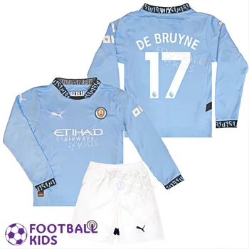 Дитяча футбольна форма DE BRUYNE 17 Манчестер Сіті 2025 Home Long Sleeve 145-155 см (set3650-127175-4)