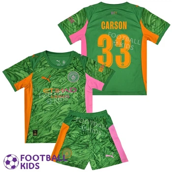 Форма воротарська CARSON 33 Манчестер Сіті 2025-2026 Goalkeeper Green 125-135 см (set4457-131402-4)