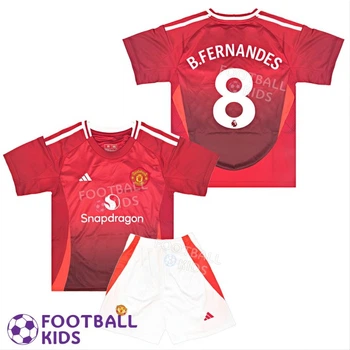 Детская футбольная форма B.FERNANDES 8 Манчестер Юнайтед 2024-2025 Home 135-145 см (set35781-123946-4)