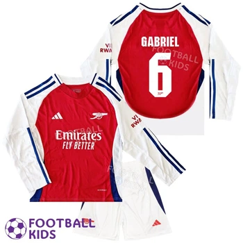 Детская футбольная форма GABRIEL 6 Арсенал с длинным рукавом 2025 Home 125-135 см (set36491-131802-4)