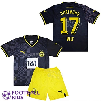 Детская футбольная форма WOLF 17 Боруссия Дортмунд 2023 away 155-165 см (set3313-119619-4)