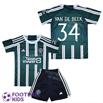 Детская футбольная форма VAN DE BEEK 34 Манчестер Юнайтед 2024 Away 155-165 см (set3420-121210-4)