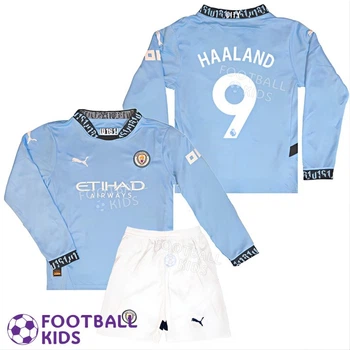 Дитяча футбольна форма HAALAND 9 Манчестер Сіті 2025 Home Long Sleeve 125-135 см (set3650-127172-4)