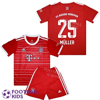 Детская футбольная форма MÜLLER 25 Бавария Мюнхен 2022-2023 Home 155-165 см (set3290-132583-4)