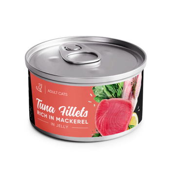 Влажный корм для взрослых кошек Savory Tuna Fillets rich in Mackerel in Jelly for Adult Cats филе тунца с макрелью в желе - 70 г