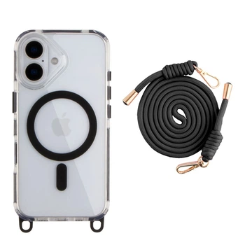 Чохол TPU+PC LanyardCase with MagSafe для iPhone 16 Колір Black