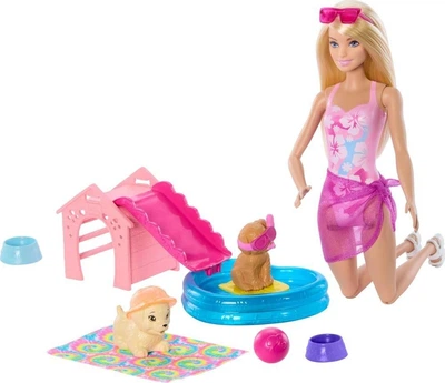 Набор "Бассейн для щенков" с куклой Barbie JBF35