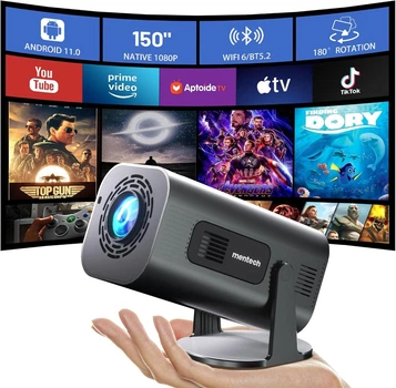 Мініпроєктор з WiFi та Bluetooth Android TV 11.0 і підтримкою WiFi 2.4G/5G та Bluetooth