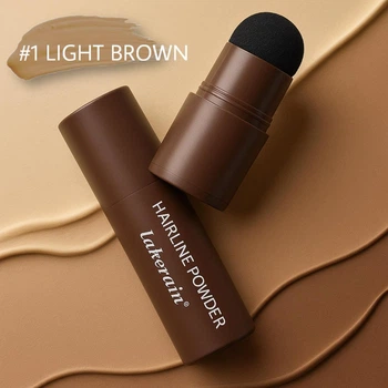 Пудра для волосся у стіку Lakerain Hairline Powder Light Brown 1, світло-коричнева, водостійка, для маскування залисин і тонування брів (118894890)