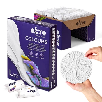Воздушный пластилин белый OKTO Colours (L – размер) TМ ОКТО