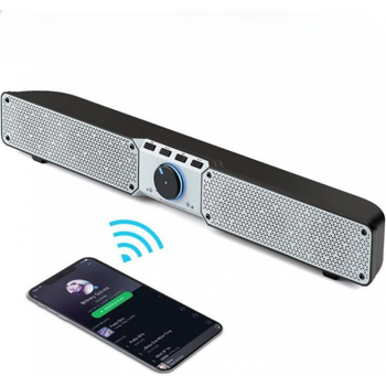 Портативная акустическая колонка Tamproad soundbar bluetooth speaker RS-Q10 2х10 Вт TF USB AUX Чёрная