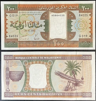 Банкнота Мавританія 200 угийя 2002р. UNC