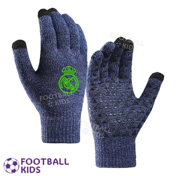 Рукавички футбольні Реал Мадрид сенсорні Touch Screen Blue/Neon Green One Size (38005-4)