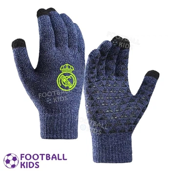 Рукавички футбольні Реал Мадрид сенсорні Touch Screen Blue/Neon Yellow One Size (38004-4)