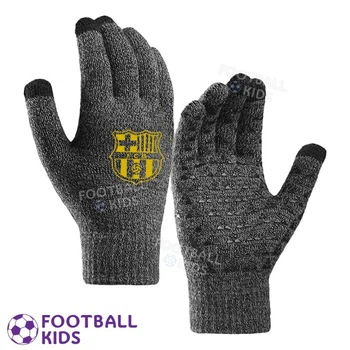 Перчатки футбольные Барселона сенсорные Touch Screen Grey/Gold One Size (38031-4)