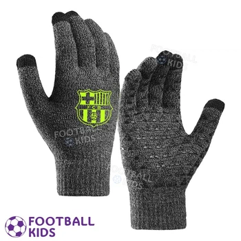 Рукавички футбольні Барселона сенсорні Touch Screen Grey/Neon Yellow One Size (38036-4)