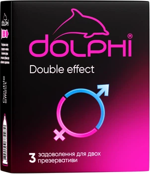Презервативи Dolphi Double Effect 3 шт (4820144772979)