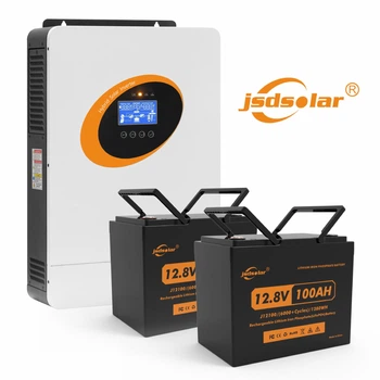 Комплект резервного живлення JSD Solar 3 кВт 2,56 кВт*год (J3000L-24 + 2шт J12100)