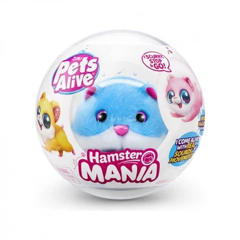 Інтерактивна м'яка іграшка Кумедний хом'ячок Pets & Robo Alive 9543-1 блакитний