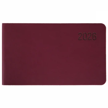 Щотижневик 10х17см Leo Planner датований 2026 "Story", м'який, винний, 128 сторінок