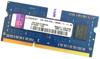 Оперативна пам'ять для ноутбука Kingston SODIMM DDR3L 4Gb 1600MHz 12800s CL11 (TSB16D3LS1KBG/4G) Б/В