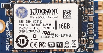 SSD M. 2 16GB sata 2240 Kingston SNS4151S3/16 s/n 2508 Б.У - Б/У
