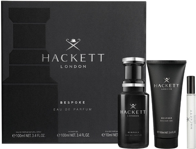 Набір для чоловіків Hackett London Bespoke Парфумована вода 100 мл + Гель для душу 100 мл + Мініатюра Парфумована вода 10 мл (8436611100259)
