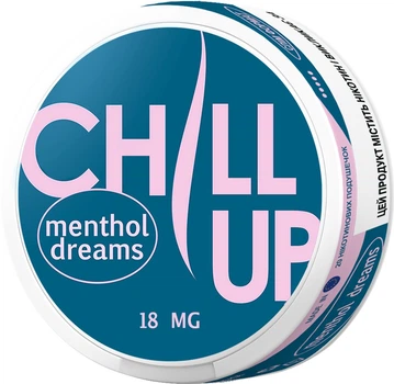 Безтабачные никотинсодержащие подушечки Chill UP Menthol dreams 18 мг (4779056490238)