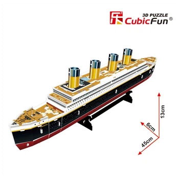 Пазл Cubic Fun Тривимірна головоломка-конструктор Титанік (T4012h)