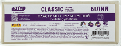 Пластилин скульптурный ZiBi Classic 250 г белый (ZB.6283)