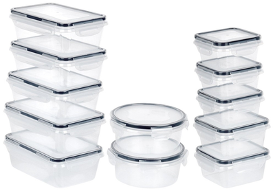 Zestaw pojemników na żywność Vilde z pokrywkami i uszczelkami 12 szt (5904316481834)