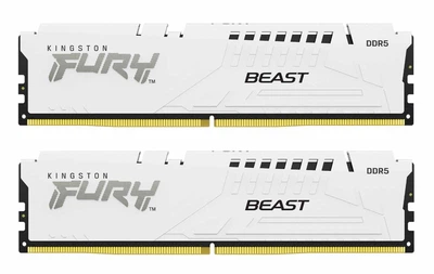 Модуль памяти Kingston Fury DDR5 64GB (2x32) 6000Mhz Beast White EXPO (KF560C36BWEK2-64)