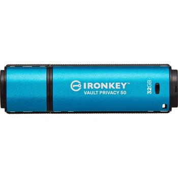 Флеш-накопитель Kingston 32GB USB3.2 IronKey Vault Privacy 50 Type-A Blue (IKVP50/32GB)