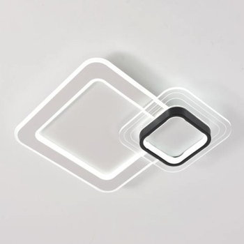 Светильник потолочный светодиодный LUMINARIA MERVIN 75W 7500Лм S ON/OFF WHITE/BLACK 220V IP20 480х480х70мм
