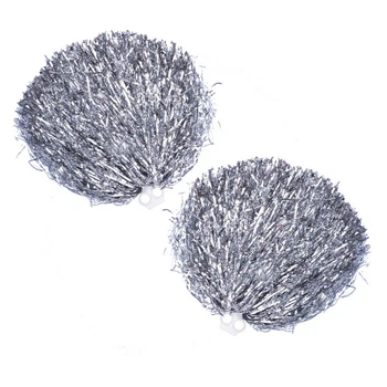 Помпоны для черлидинга и танцев SP-Sport Fit Pom-Poms 1682 1шт Silver