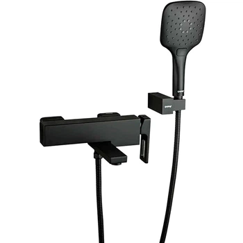 Смеситель в ванную чёрного цвета Gappo G3217-6