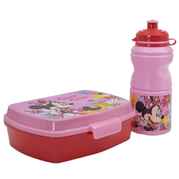 Детский набор 2 предмета Мини Маус Stor Minnie Mouse ланч-бокс с бутылкой для воды пластиковые без BPА