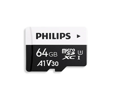 Карта памяти microSDXC U3 A1 V30 Philips 64 ГБ