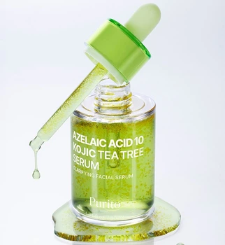 Сыворотка против акне с азелаиновой и коевой кислотами Purito Seoul Azelaic Acid 10 Kojic Tea Tree Serum, 30 ml