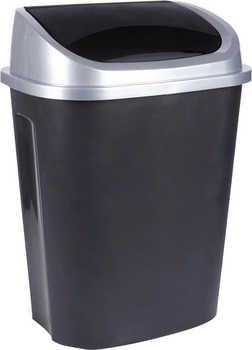 Kosz na śmieci Vilde plastikowy 50 l Czarny (8720573809542)