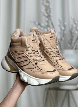Ботинки женские Loretta зимние 36 бежевые (K908-2)