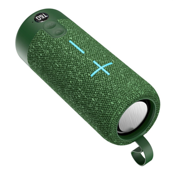 Аккумуляторная Bluetooth колонка - динамик блютуз T&G 10W с FM радио (USB/TF/AUX) Зеленая