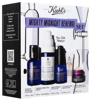 Набір Kiehl’s Retinol Micro-Dose Сироватка 30 мл + Олія для очищення 40 мл + Крем проти зморшок 7 мл + Крем із захисним фільтром UV 5 мл + Нічна сироватка 15 мл (3605972931252)