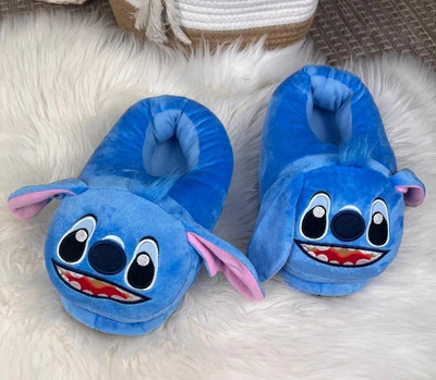 Тапочки іграшки кігурумі Kigurumi Стич Домашні Плюшеві Тканинні Чоловічі Сині 38-42 (3011/3)